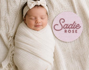 Houten babynaamaankondiging, pasgeboren fotorekwisiet, moderne geboorteaankondiging, ziekenhuisbord, naam onthullen, babyshowercadeau voor moeder
