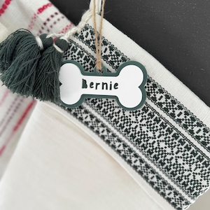 Dog Bone Ornament Bone Tag Pet Name Ornament Dog Christmas Tree Ornaments Wood Ornaments Christmas Decor