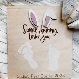 Easter Bunny Footprint, Easter Footprint, Bunny Footprint, Easter Craft, Baby Footprint, Footprints for Easter