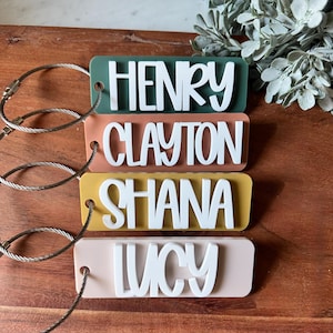 Acrylic Bag Tag, Custom Acrylic Tag, Kids Name Keychain, Lunch Box Tag, Personalized Tag, Custom Backpack Tag, Keychain For Kids