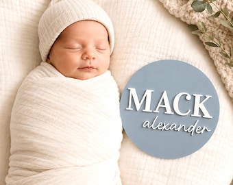 Gepersonaliseerde babynaamaankondiging | Aangepaste acryl babynaamplaat | Fotorekwisiet voor pasgeborenen ziekenhuis | Kinderkamerdecoratie