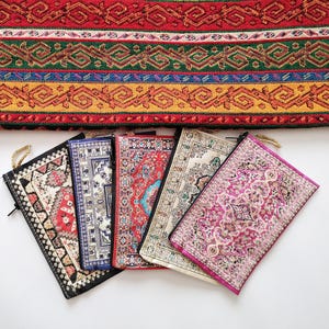 SET DI 5/ Borsa in arazzo intrecciato, portamonete turco originale, borsa in tappeto Kilim, portafoglio ottomano autentico anatolico, etnico tribale tradizionale