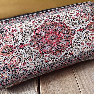 DANNEGGIATO Portafoglio in arazzo intrecciato Originale portamonete turco Borsa tappeto kilim Borsa tappeto anatolico autentico ottomano da donna Borsa etnica tradizionale