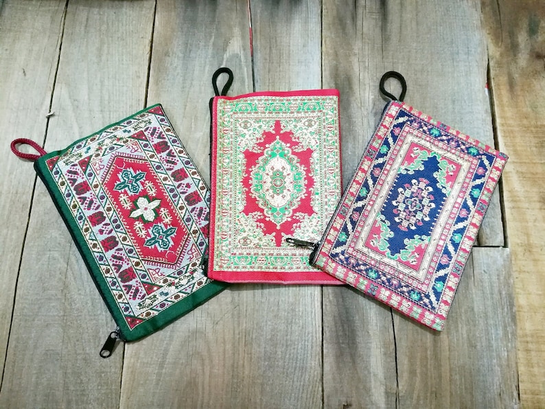 10x15cm mixedWoven tapestry pouch Original Turkish coin purse Kilim rug bag Carpet purse Anatolian wallet Turkish ethnic pouch Bohemian