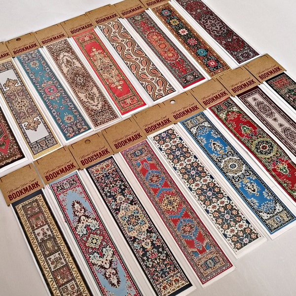 SET OF 18 / Tapis de maison de poupée Signets Tapis de tapisserie tissée Tapis kilim turc miniature Dollhouse textile Turquie style tribal ethnique boho