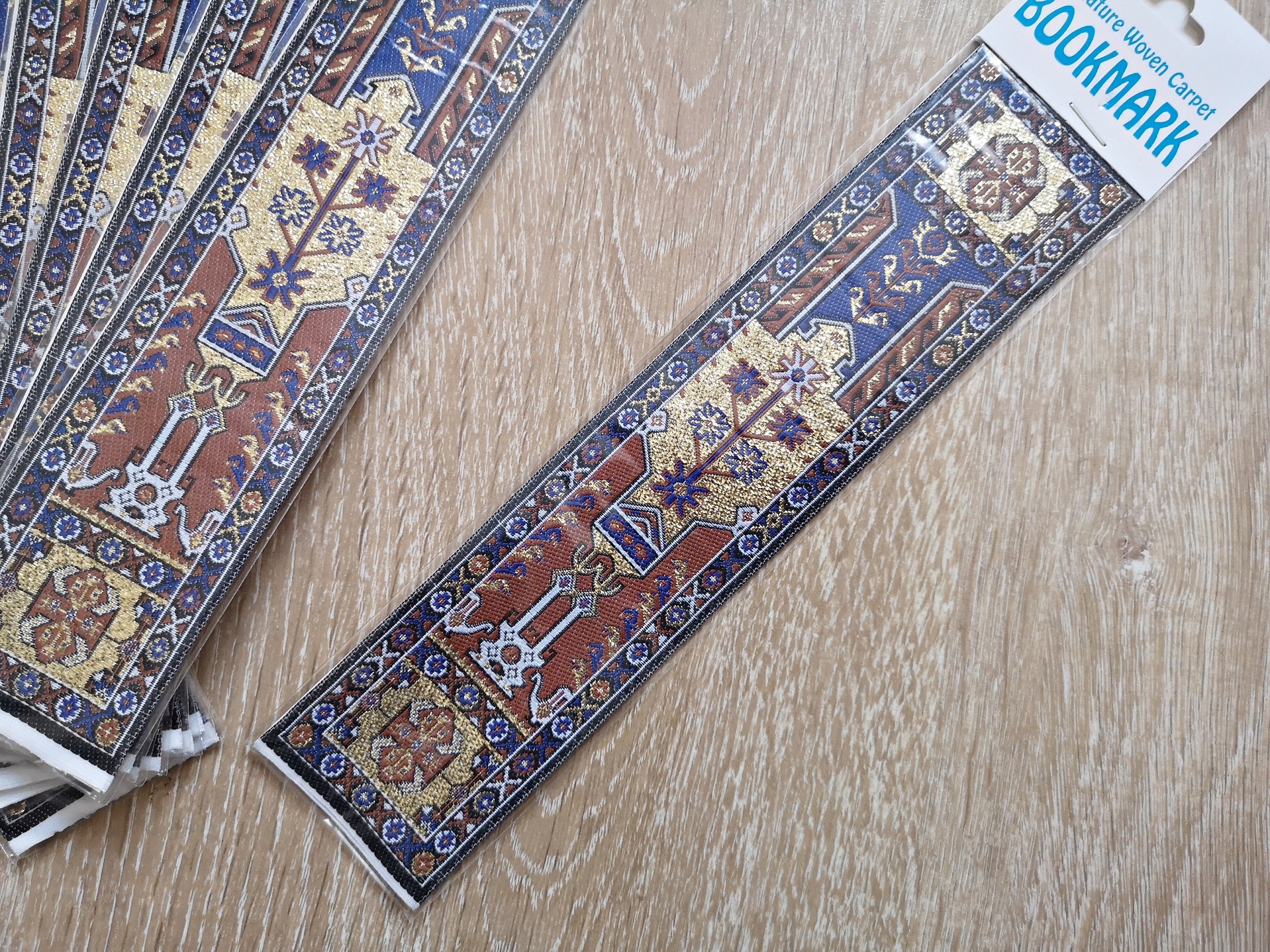 SET OF 9/bookmarks Woven Tapestry Rug Doll House Carpet Miniature