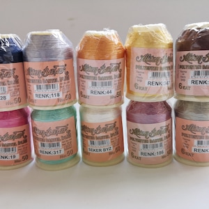 SET MED 10/20g Oya virkgarn Polyester nylon spetstråd Broderi broderad turkisk Altınbaşak altin basak Sömnad För nål spets Gåva