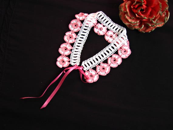 Turkish oya crochet necklace Headband Hairband Pe… - image 1