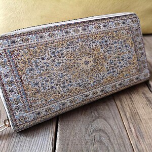 DANNEGGIATO Portafoglio in arazzo intrecciato Originale portamonete turco Borsa tappeto kilim Borsa tappeto anatolico autentico ottomano da donna Borsa etnica tradizionale