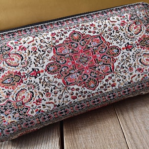 Portafoglio in arazzo intrecciato, portamonete turco originale, borsa in tappeto Kilim, autentico marsupio ottomano anatolico da donna, etnico tribale tradizionale