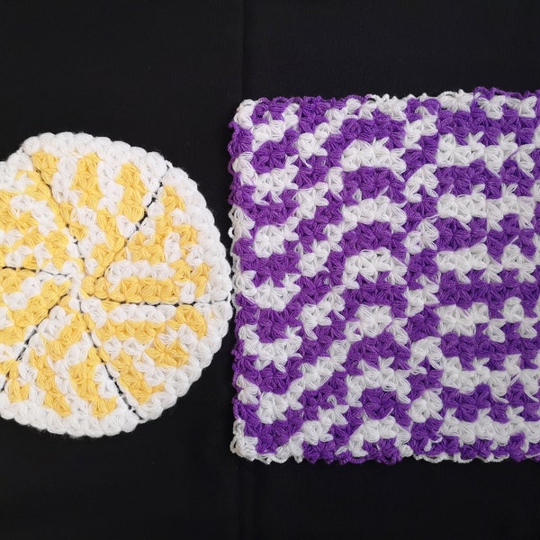 SET OF 2/Crochet washcloth Body pouf puff Dishcloth kıtchen cloth For bath & Shower Cleaning Softly gently sensitive Clean soft Multipurpose