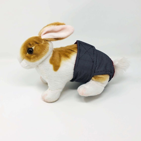 Blue Stripes Washable Waterproof Bunny Diaper Rabbit Diaper Pet