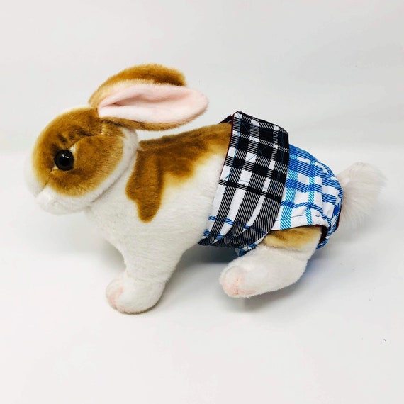 Blau Plaid Waschbare Hase Windel Kaninchen Windel Etsy