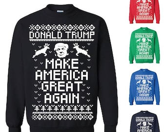 Donald Trump Make America Great Again Ugly Christmas Sweater Christmas Sweatshirt