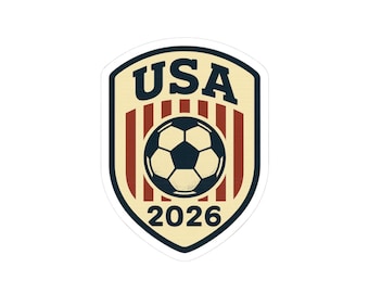 USA Soccer 2026 Badge Sticker | Kiss-Cut Vinyl Sticker