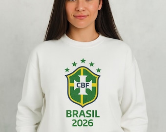 Sudadera con el escudo de la CBF Brasil 2026 / Emblema del fútbol brasileño