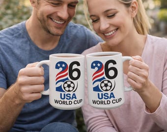 USA  2026 Soccer Mug | 15oz Ceramic Fan Gift
