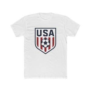 USA Soccer Crest Tee | Vintage-Style American Football Shirt