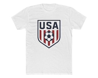 USA Soccer Crest Tee | Vintage-Style American Football Shirt