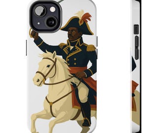 Toussaint Louverture-telefoonhoesje | Vintagestijl, duurzame bescherming, cadeau voor geschiedenisliefhebber