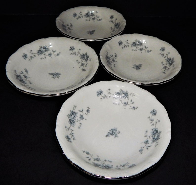 Johann Haviland Bavaria Germany Blue Garland 4 Dessert Fruit Etsy