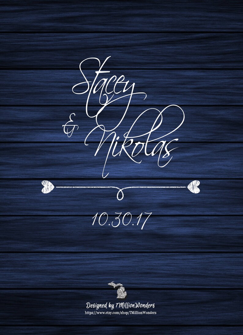Lake Superior Blue Theme Michigan Wedding Save the Date Card