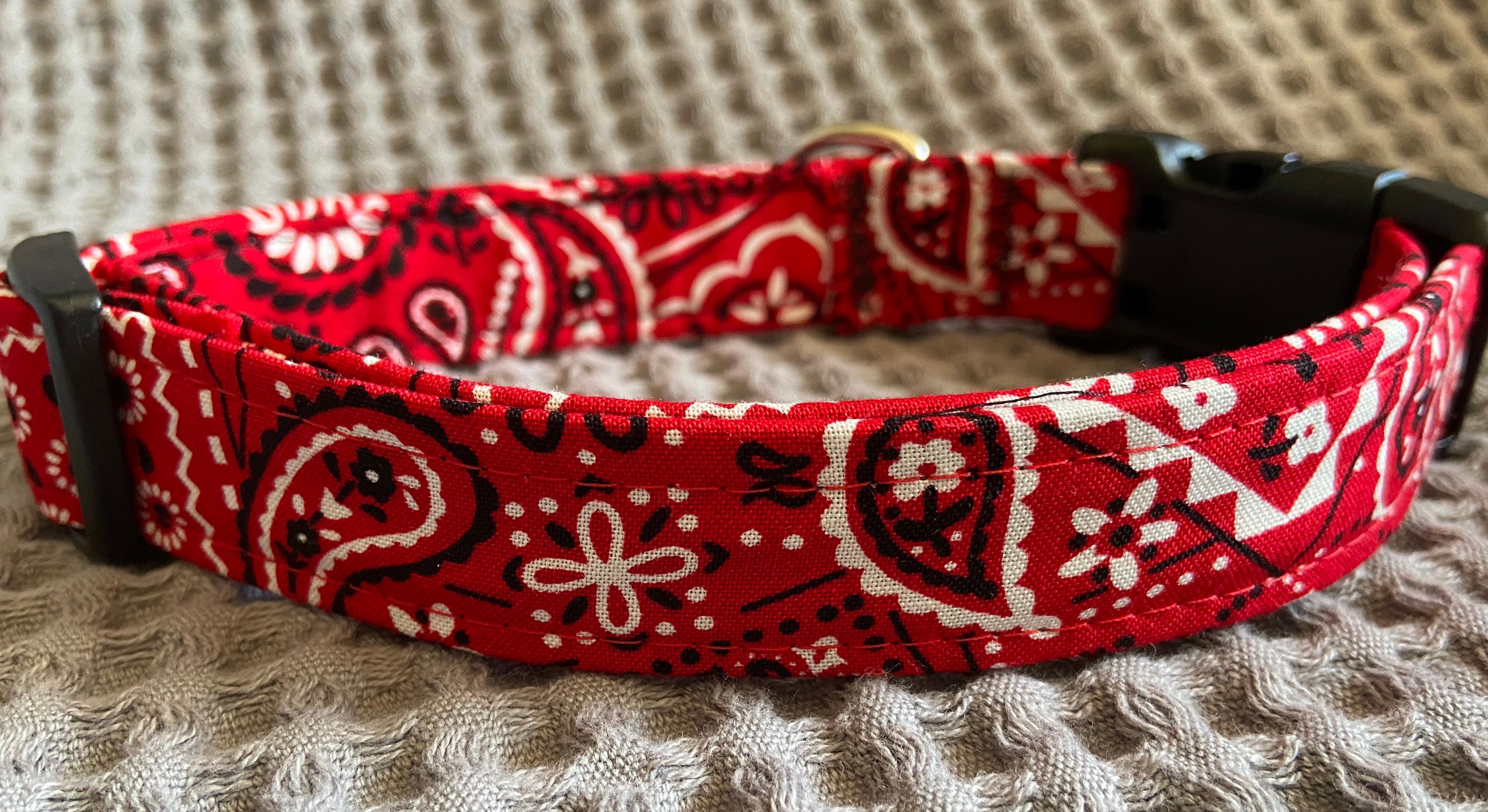 Red Bandana Paisley Print Dog Collar OR Martingale Collar Etsy