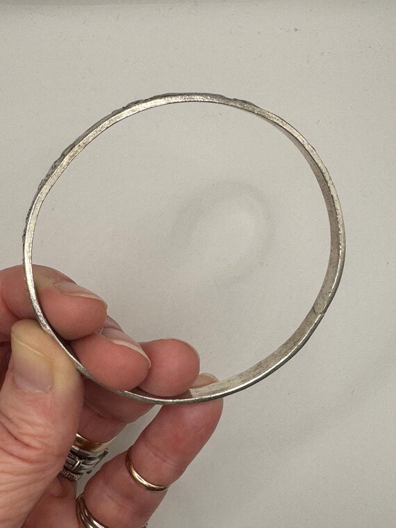 925 Sterling silver scroll pattern bangle bracele… - image 3