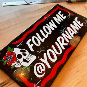 Skull Follow Me Instagram Sign Free Shipping