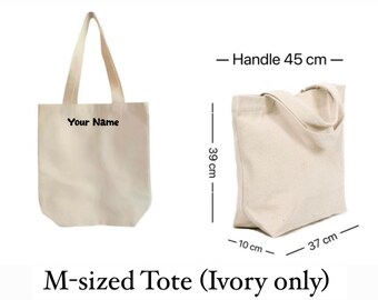 Personalised Cotton Tote: Custom Colours & Fonts—The Perfect Gift