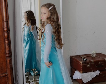 Kinder Kostüm Elsa Prinzessin Kleid Kinder Halloween Elsa Prinzessin Kleid Prinzessin Party Kleid Kleinkind Mädchen Geburtstagskleid Süßes Halloween-Kostüm