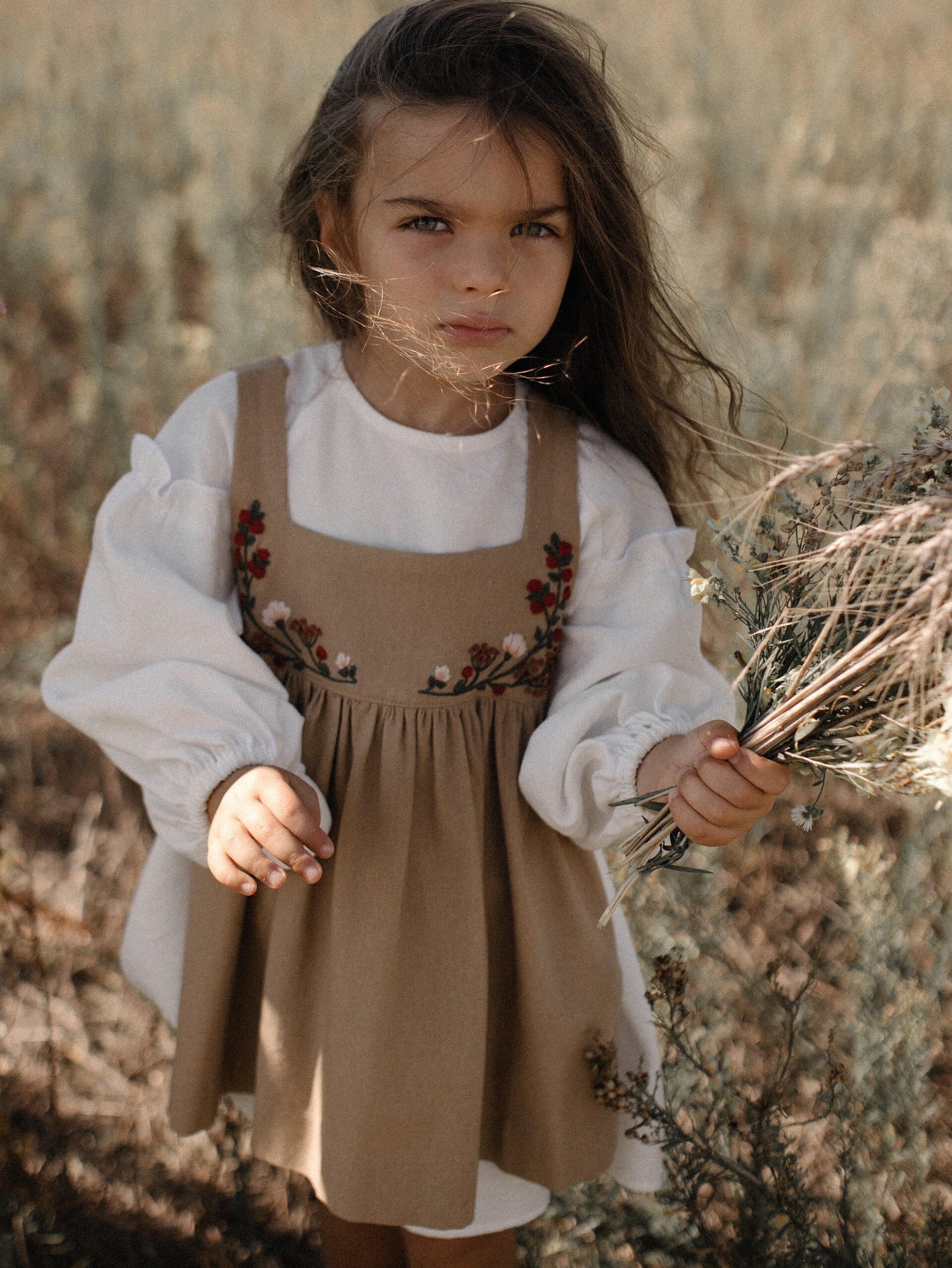 Linen Cottagecore Toddler Girl Dress Boho Flower Girl Dress Gifts For linen-cottagecore-toddler-girl-dress-boho-flower-girl-dress-gifts-for