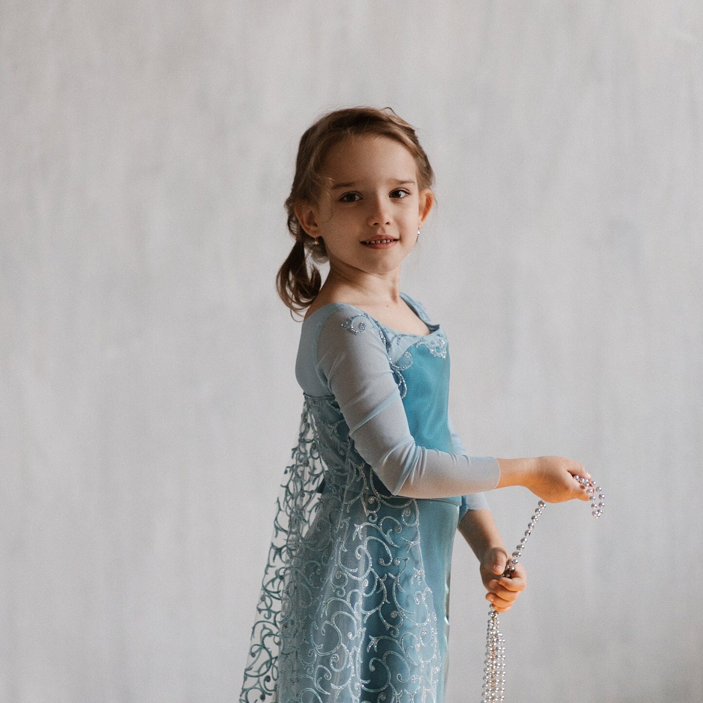 Domiray Little Girls Elsa Princess Dress Costume - Frozen Inspired Dress For Kids, Hand Wash Only