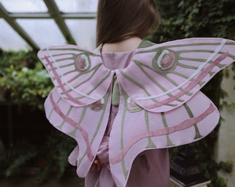 Fairycore Schmetterling Flügel Kinder Fairytale Kostüm Kleinkind Cosplay Flügel mit Fairy Krone Fairycore Blumenheadpies Fairy Kleid für Mädchen