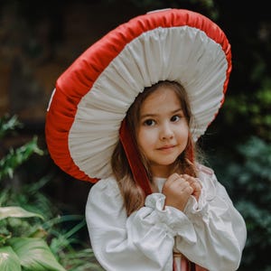 Adult mushroom hat for halloween Red mushroom hat costume with dot Halloween cosplay accessories