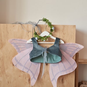 Toddler fairycore gift box Fairy wings set for toddler Birthday gifts for kids girls Kids fairytale wings costume Fairy gown for girls image 8