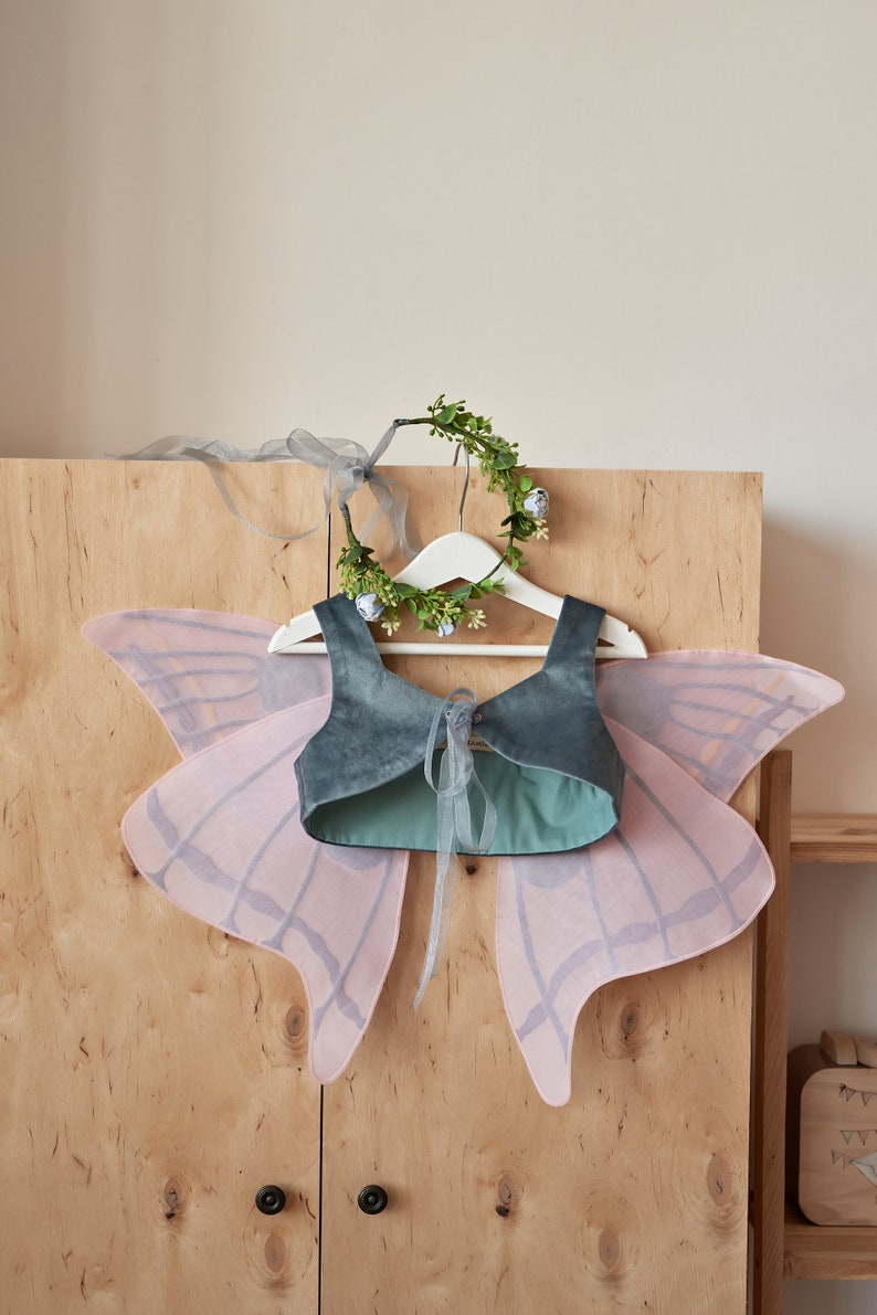 Toddler fairycore gift box Fairy wings set for toddler Birthday gifts for kids girls Kids fairytale wings costume Fairy gown for girls image 8