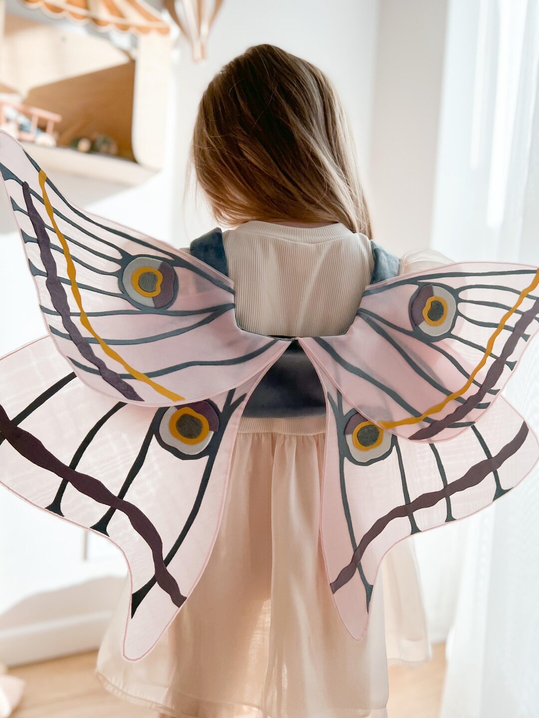 Butterfly Fairy Dress With Wings Fairy Cottagecore Girl Dress Fairy