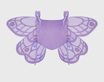 Feen Korsett mit Flügeln Puffärmel Cottagecore Kleid mit Flügeln Feenkleid Kleinkind Fee Schmetterling Mädchenkleid Feenflügel Kostüm Mädchen