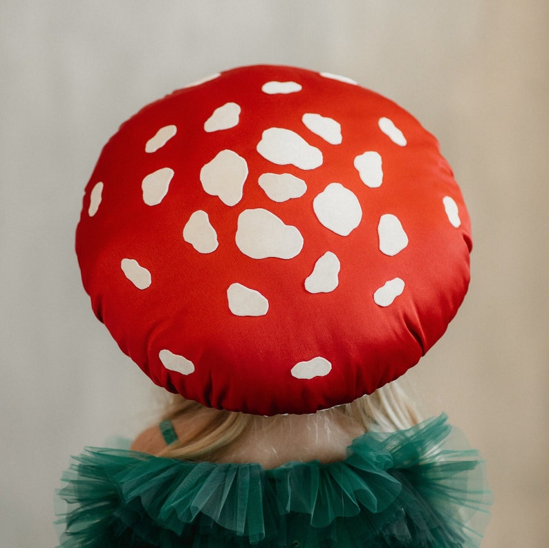 Cosplay red mushroom hat Mushroom toddler adult hat for halloween Halloween cosplay costumes image 2