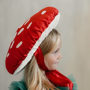 Cosplay red mushroom hat Mushroom toddler adult hat for halloween Halloween cosplay costumes image 3