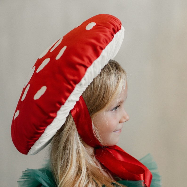 Cosplay red mushroom hat Mushroom toddler adult hat for halloween Halloween cosplay costumes image 3