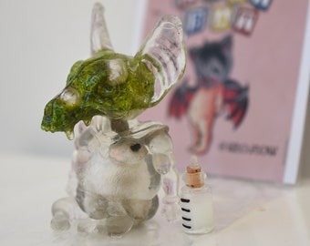Phat Bat Art Toy - Rabbit Belly Moss and Pearl Double Cast - Resin Figure