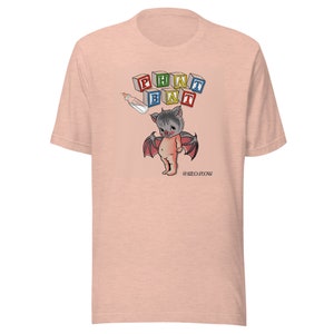 Phat Bat Unisex Adult KiloFlow t-shirt - peach - Kewpie Doll