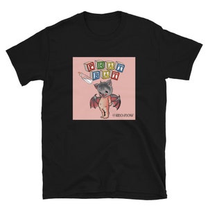 Unisex Adult “Phat Bat” Short-Sleeve Unisex T-Shirt - Black or Grey - Kewpie Doll