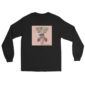 Phat Bat Adult Unisex Long Sleeve Kiloflow Shirt - Black White or Pink - Kewpie Doll