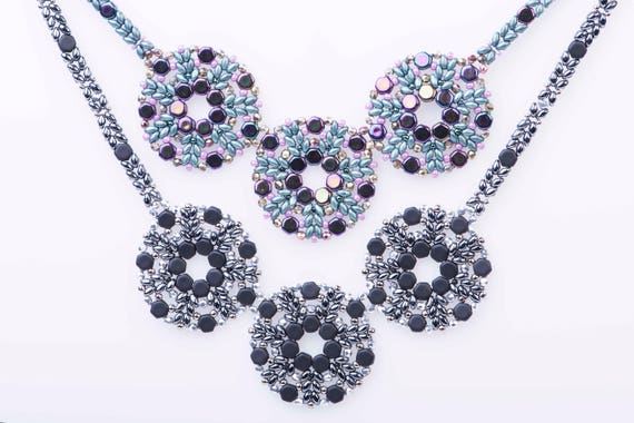 Mandala Necklace Pattern Using Honeycomb Beads PDF Tutorial