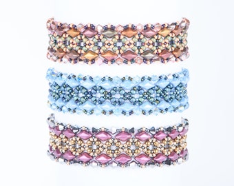 Hidden Gem Bracelet using GemDuo or DiamonDuo beads - PDF Beading Tutorial