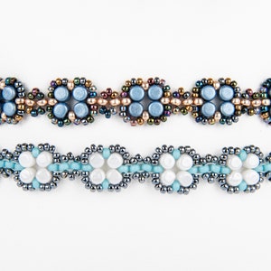 4 Leaf Clover Bracelet using Minos Par Puca Beads - PDF Tutorial Beading