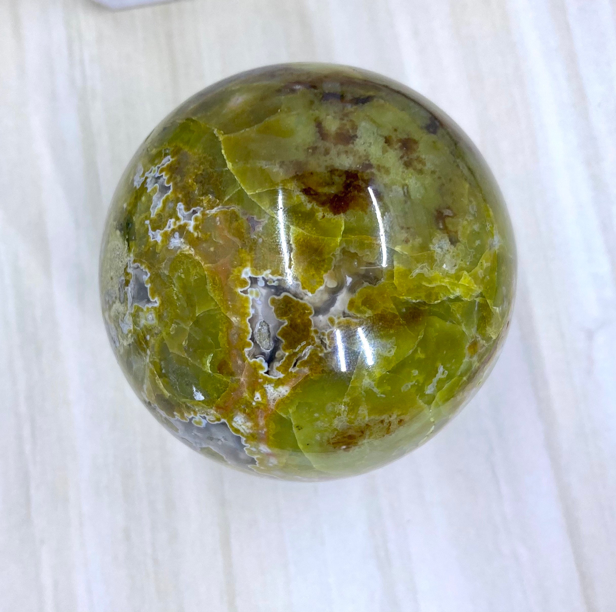 Green Opal Crystal Sphere 65mm High Grade Green Opal Etsy